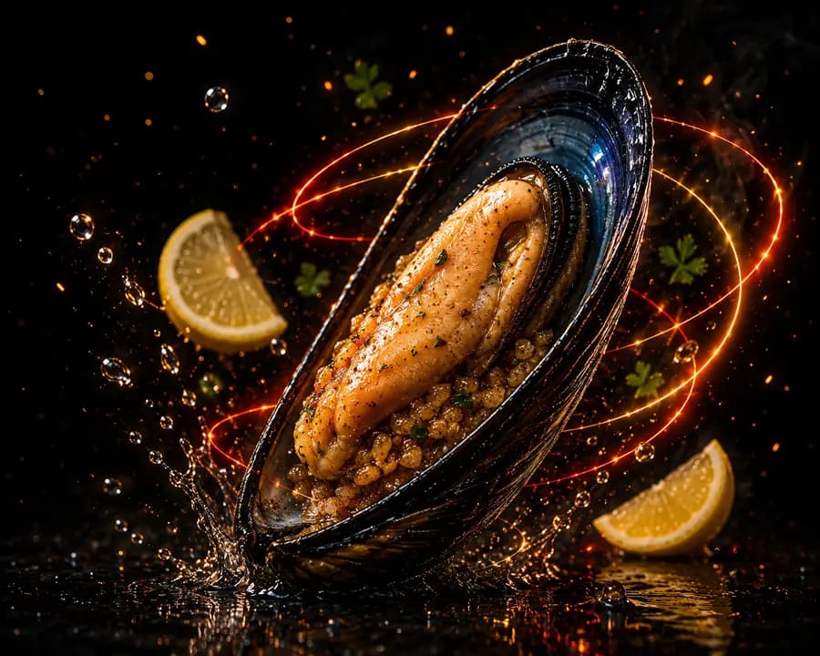 Fresh Turkish stuffed mussels — Midyaji Basha